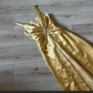 Elegant Gold Evening Dress